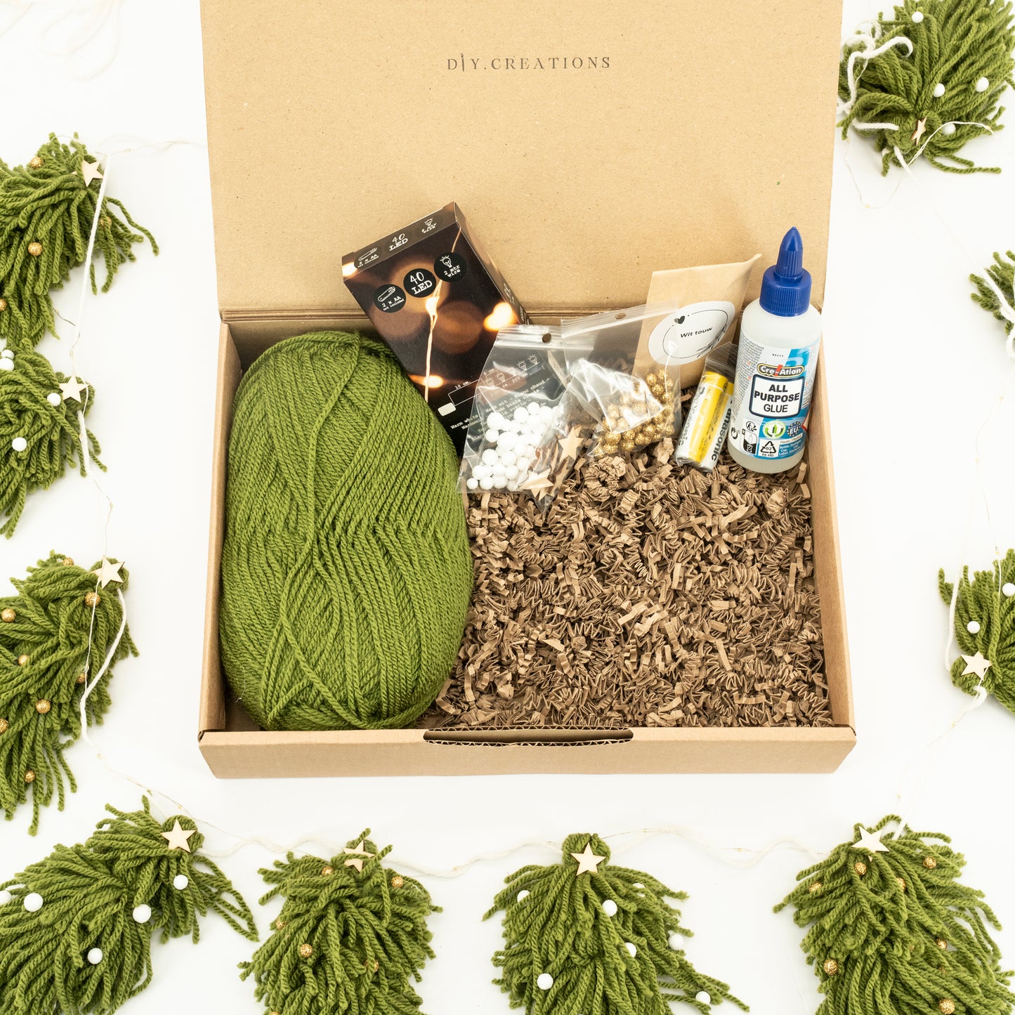 Twinkling Trees- DIY pakket Kerstslinger