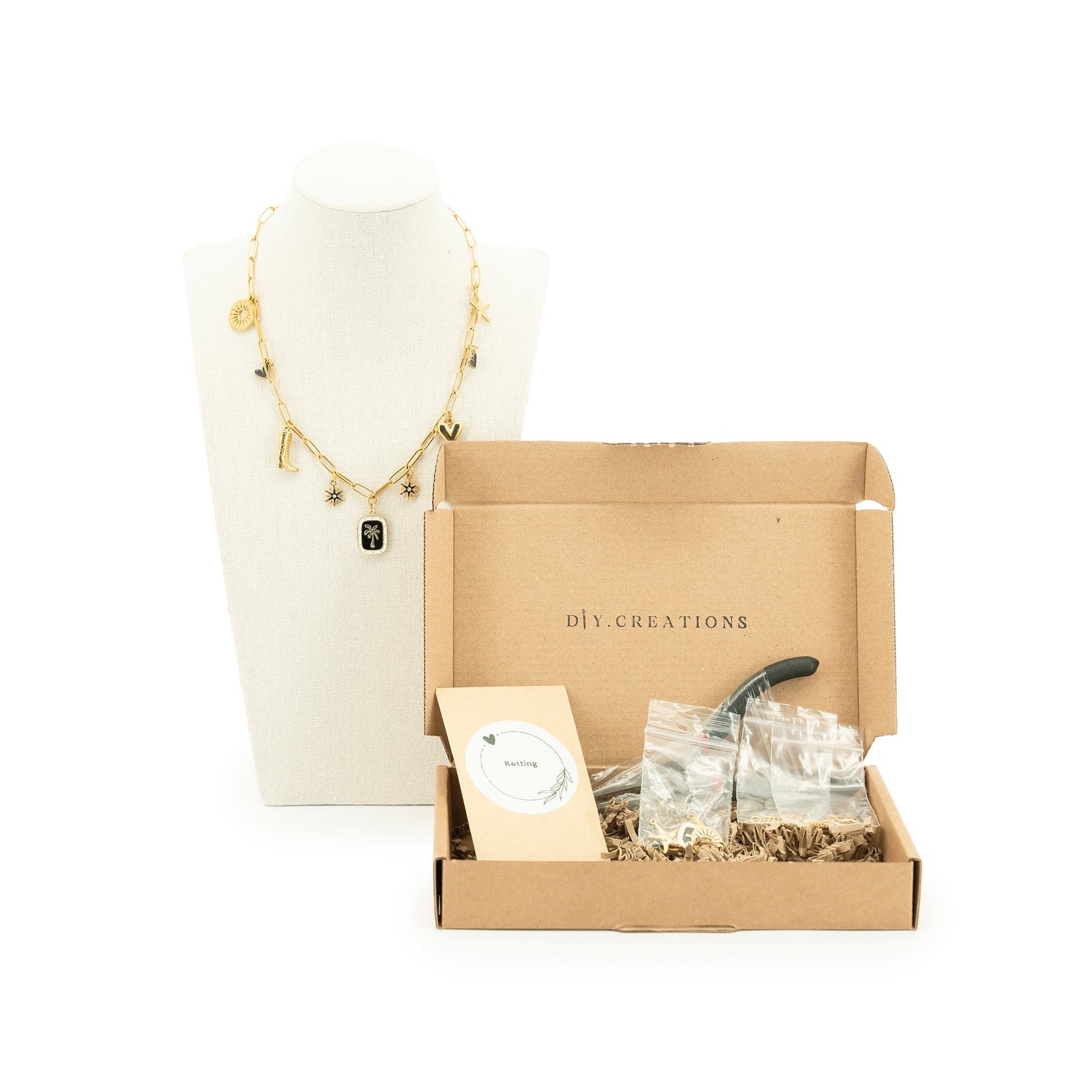 Golden moments - DIY pakket bedelketting - DIY.creations.nl