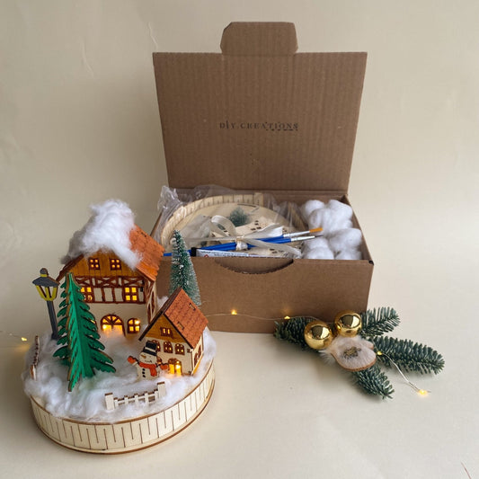 Winter Wonderland - Houten kersthuisje - DIY.creations.nl